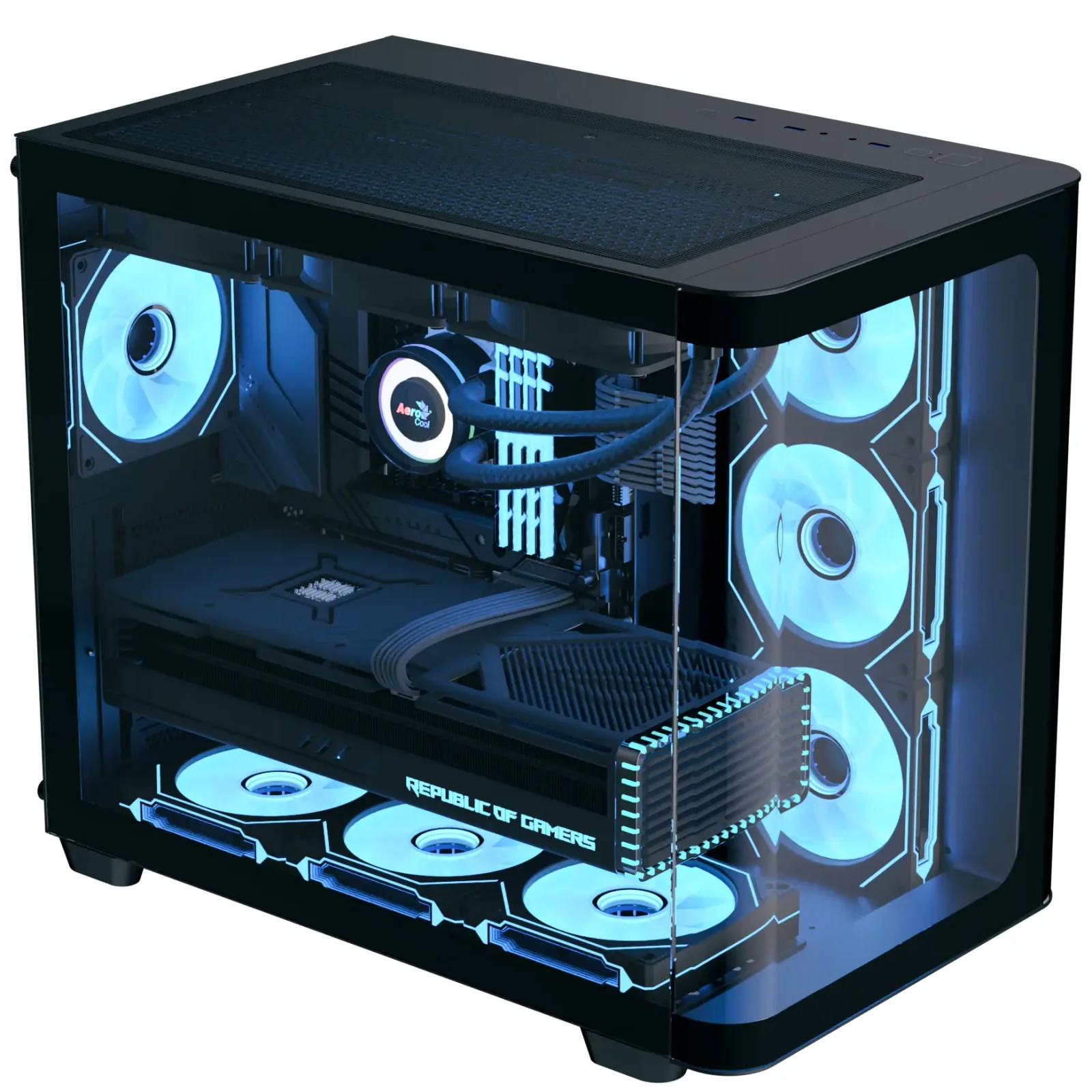 Корпус AeroCool P500C-G-BK-v1 (ACCM-PN01043.11) Black без БП UA
