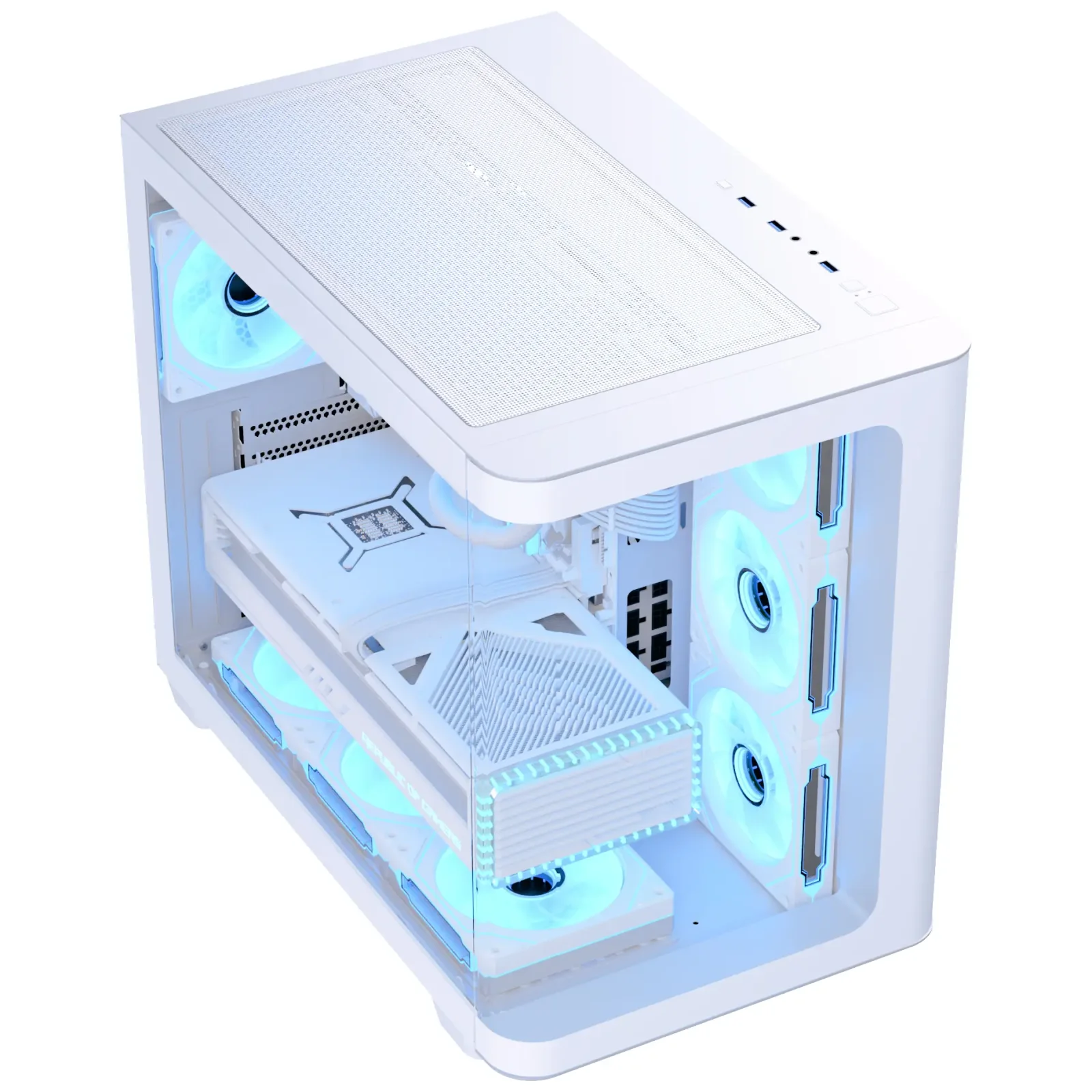Корпус AeroCool P500C-G-WT-v1 (ACCM-PN01043.21) White без БП UA