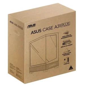 Корпус Asus A31 Plus Black Tempered Glass без БП (90DC00R0-B19000) UA