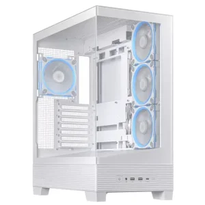 Корпус Asus A31 Plus White Tempered Glass без БП (90DC00R3-B19000) UA