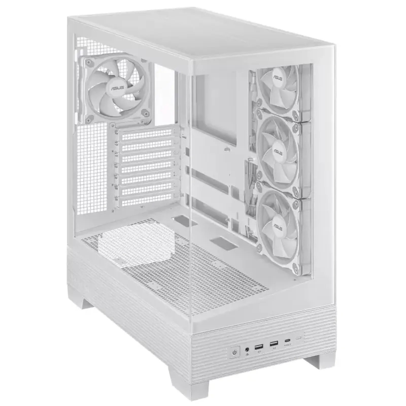 Корпус Asus A31 Plus White Tempered Glass без БП (90DC00R3-B19000) UA