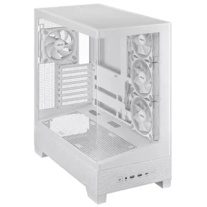 Корпус Asus A31 Plus White Tempered Glass без БП (90DC00R3-B19000) UA