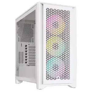 Корпус Corsair iCUE 4000D RGB AirFlow Tempered Glass White (CC-9011241-WW) без БП UA