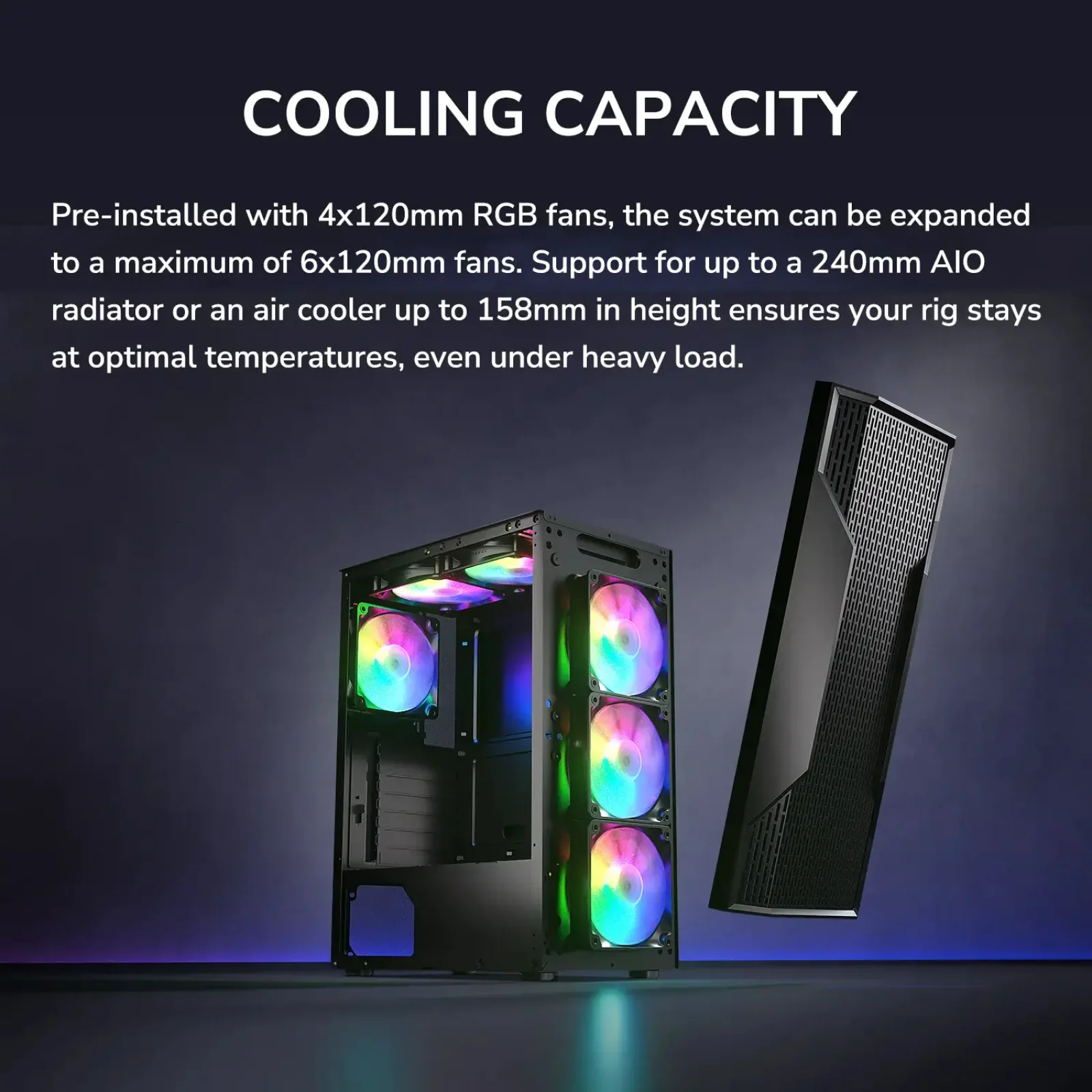 Корпус Cougar MX110 RGB Black без БП UA