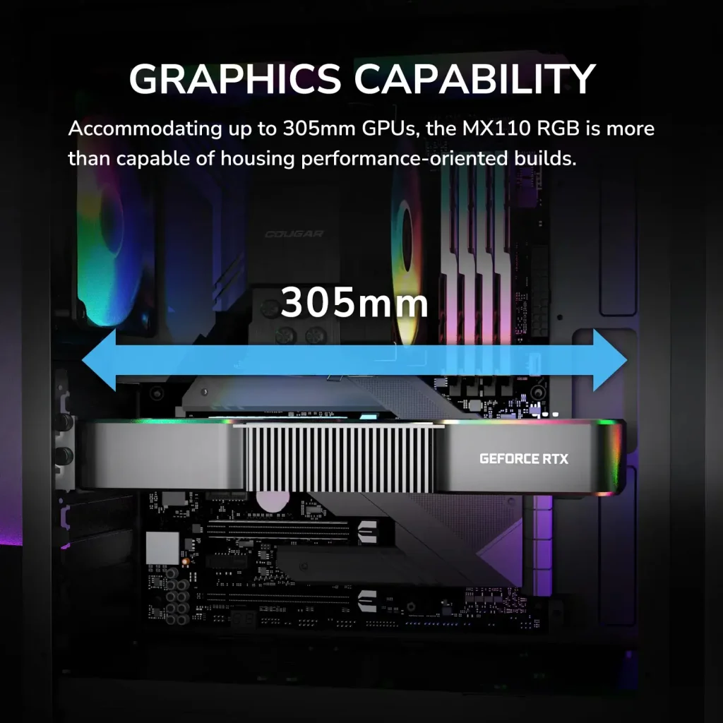 Корпус Cougar MX110 RGB Black без БП UA