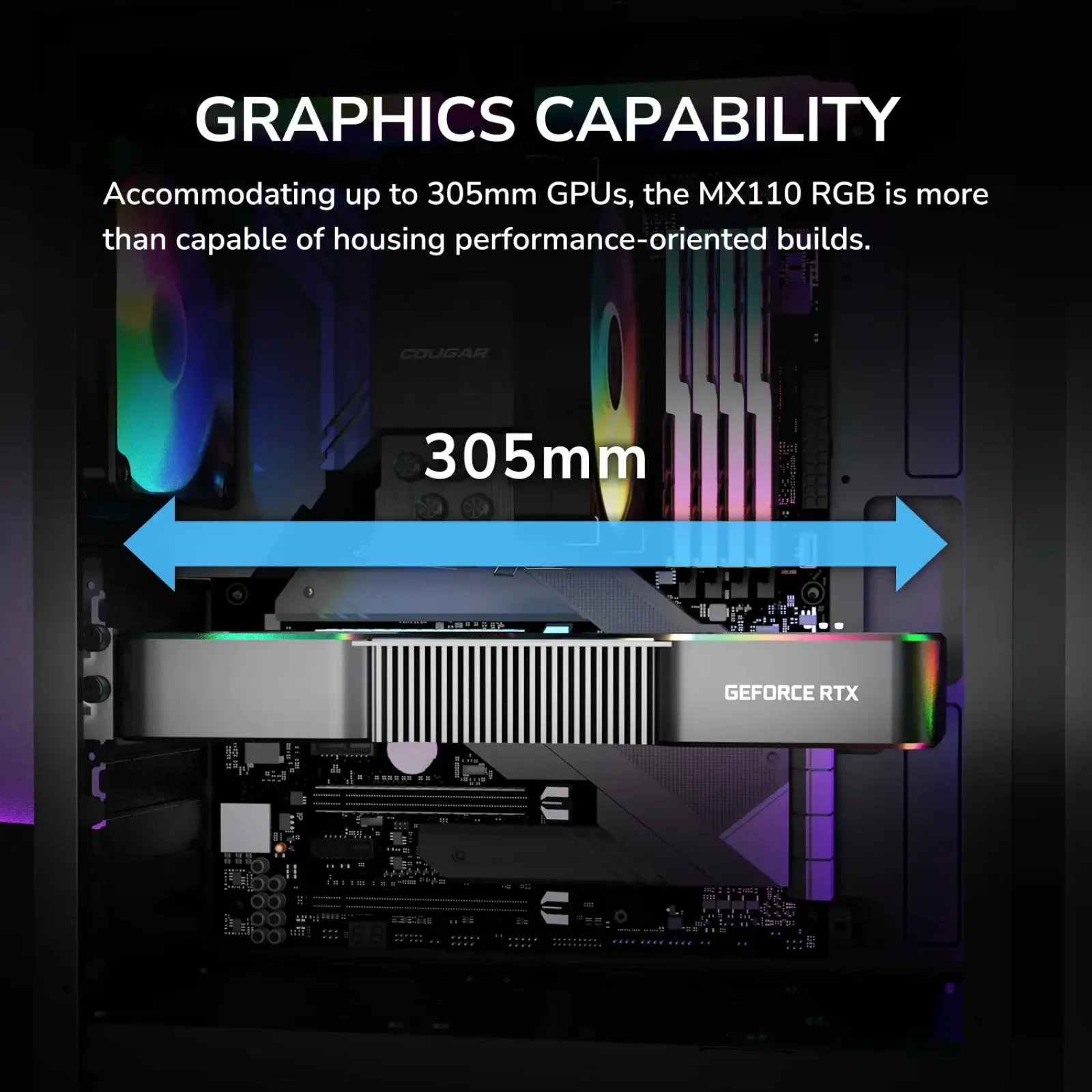 Корпус Cougar MX110 RGB Black без БП UA