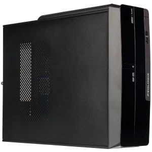 Корпус Prologix E106 Slim 400W 8cm, 2хUSB3.0, Black Door UA