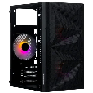 Корпус Prologix E113 Tempered Glass&Mesh Black, E113 Black UA