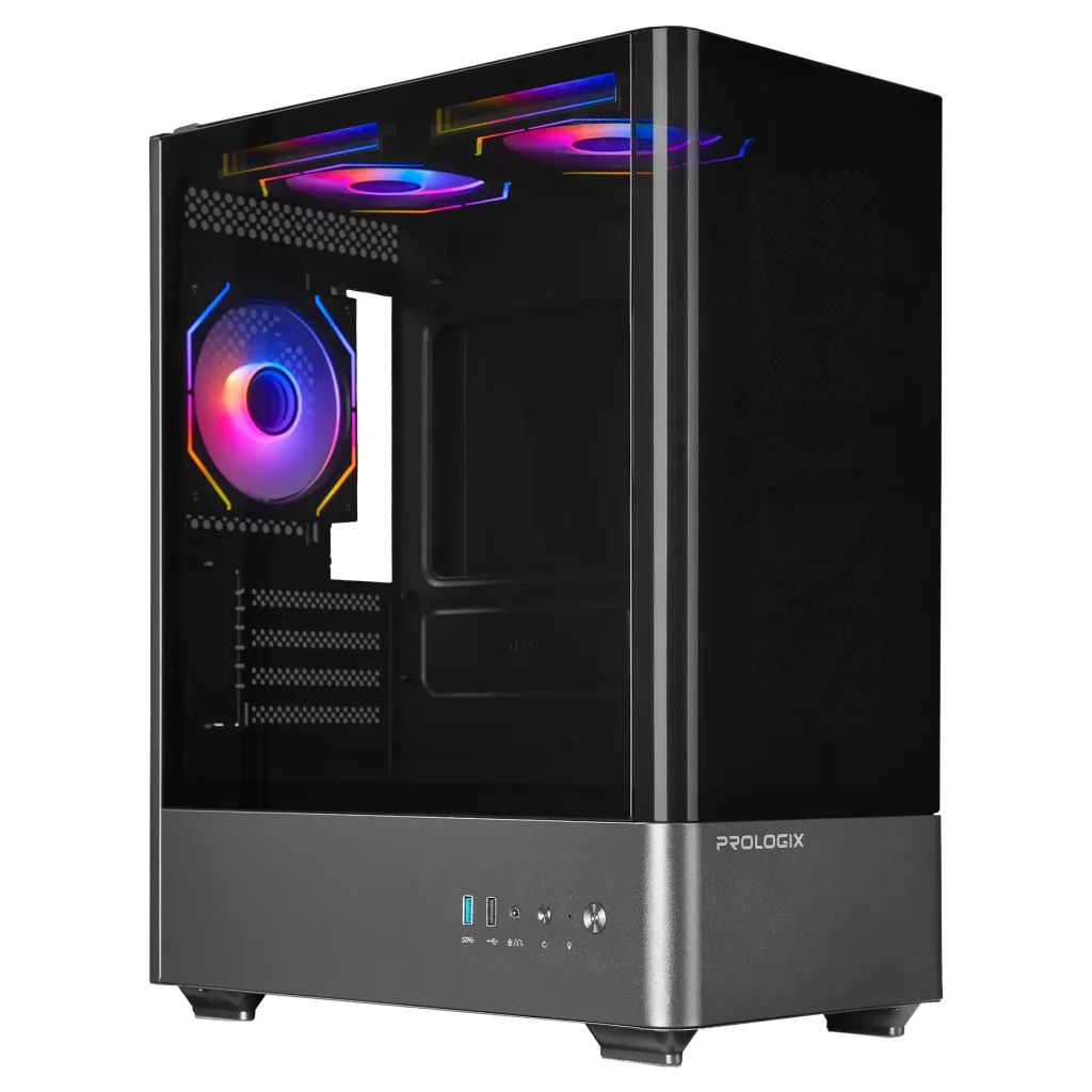 Корпус Prologix Lumi GM-01AB Glass Black UA
