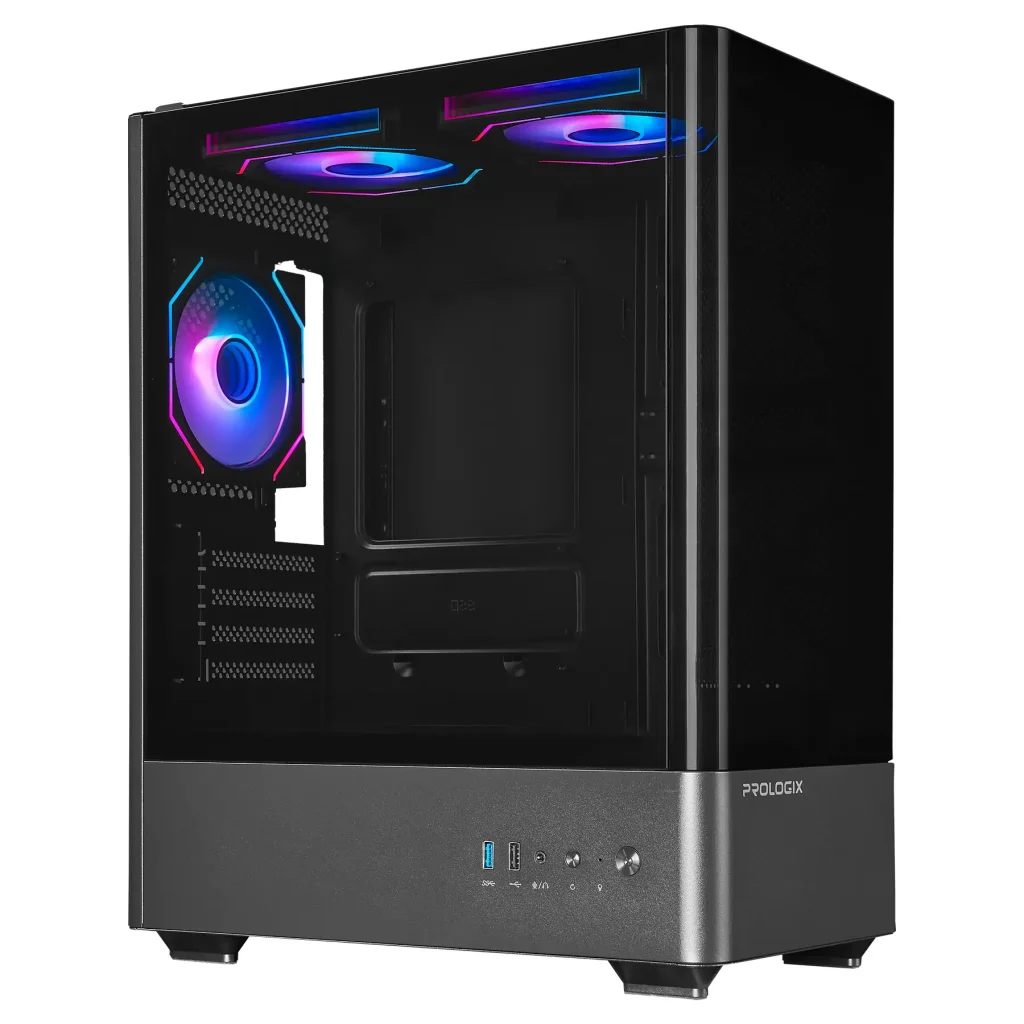 Корпус Prologix Lumi GM-01AB Glass Black UA