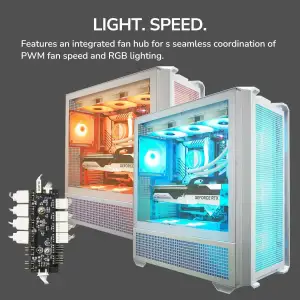 Корпус Cougar MX600 RGB White без БП UA