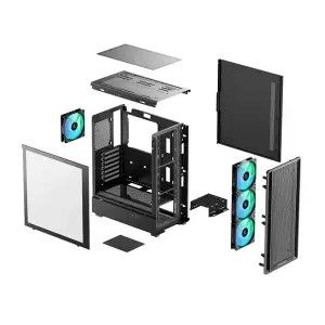 Корпус DeepCool CC550 4F Black (R-CC550BKANA4-G) UA
