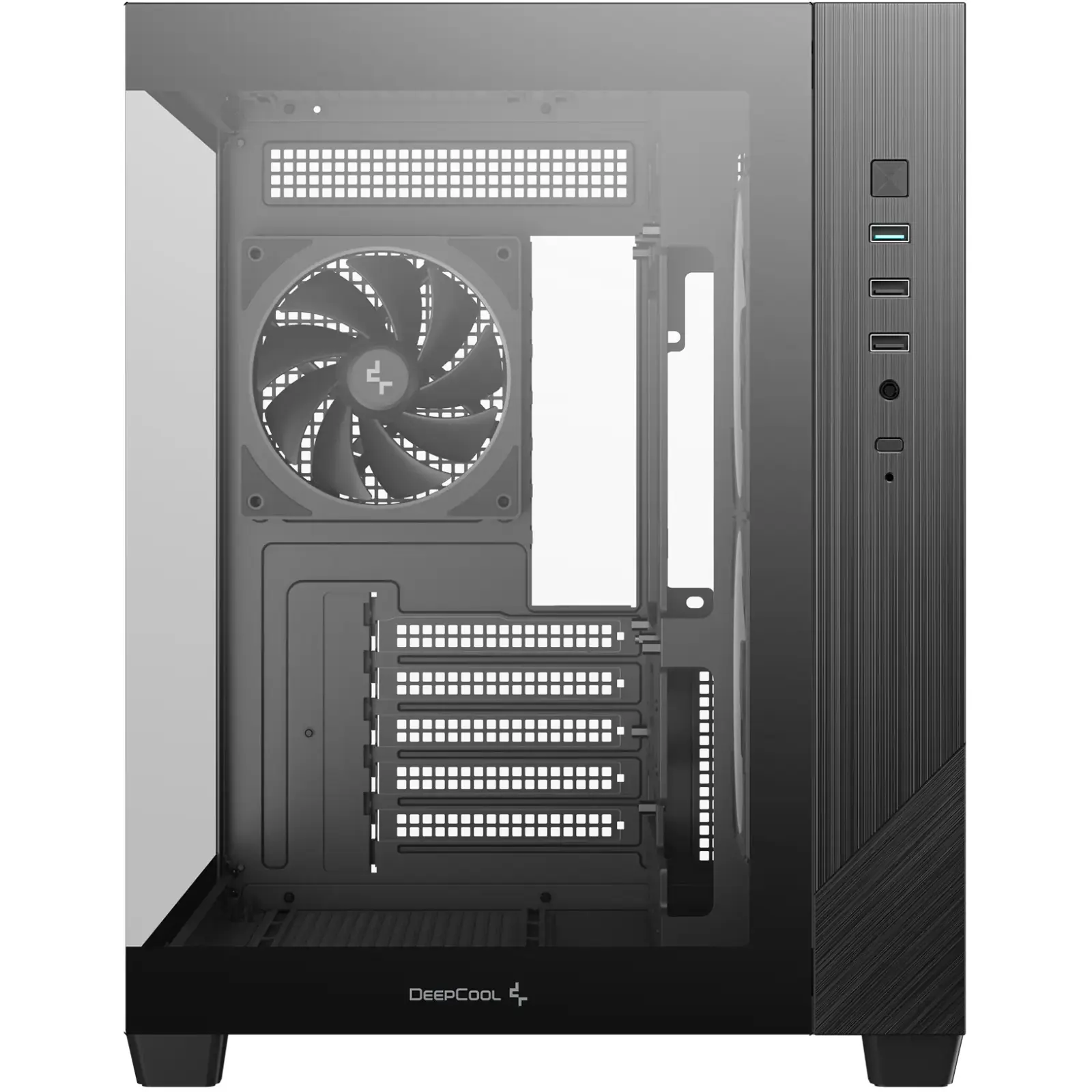 Корпус DeepCool CG330 3F Black (R-CG330-BKNGM3-G) без БЖ UA