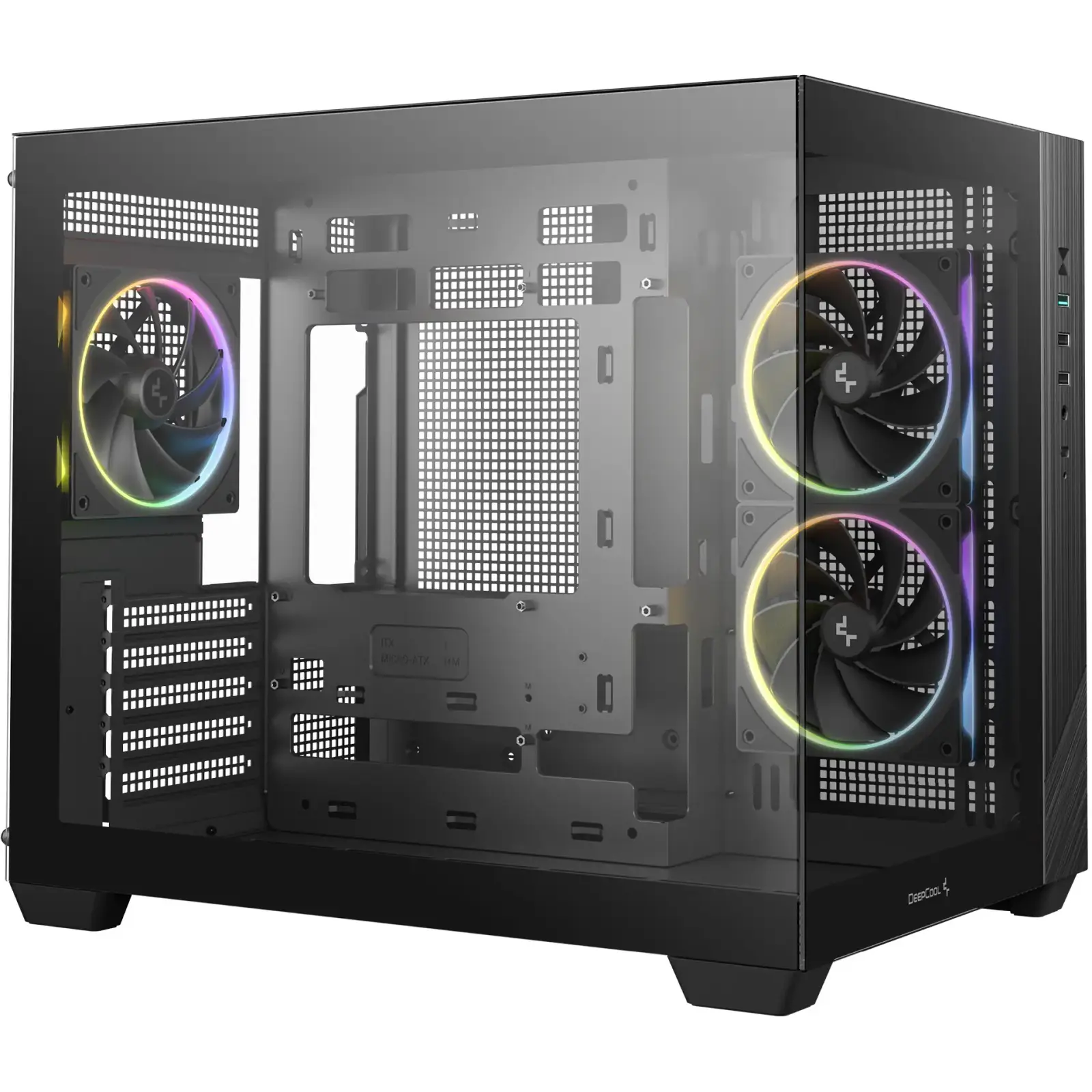Корпус DeepCool CG330 3F Black (R-CG330-BKNGM3-G) без БЖ UA