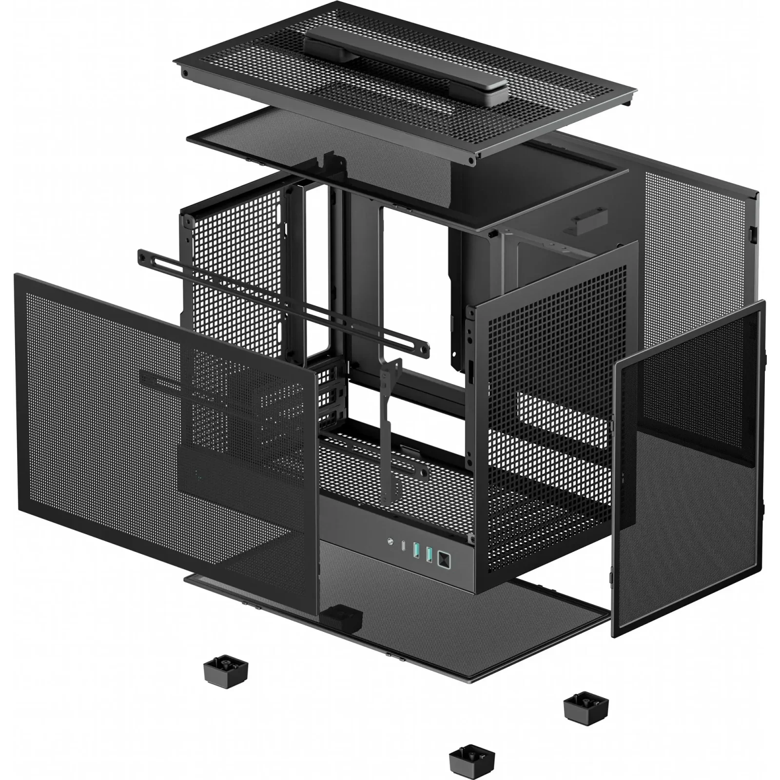 Корпус DeepCool CH160 Mesh Black (R-CH160-BKNMI0-G-1) без БП UA