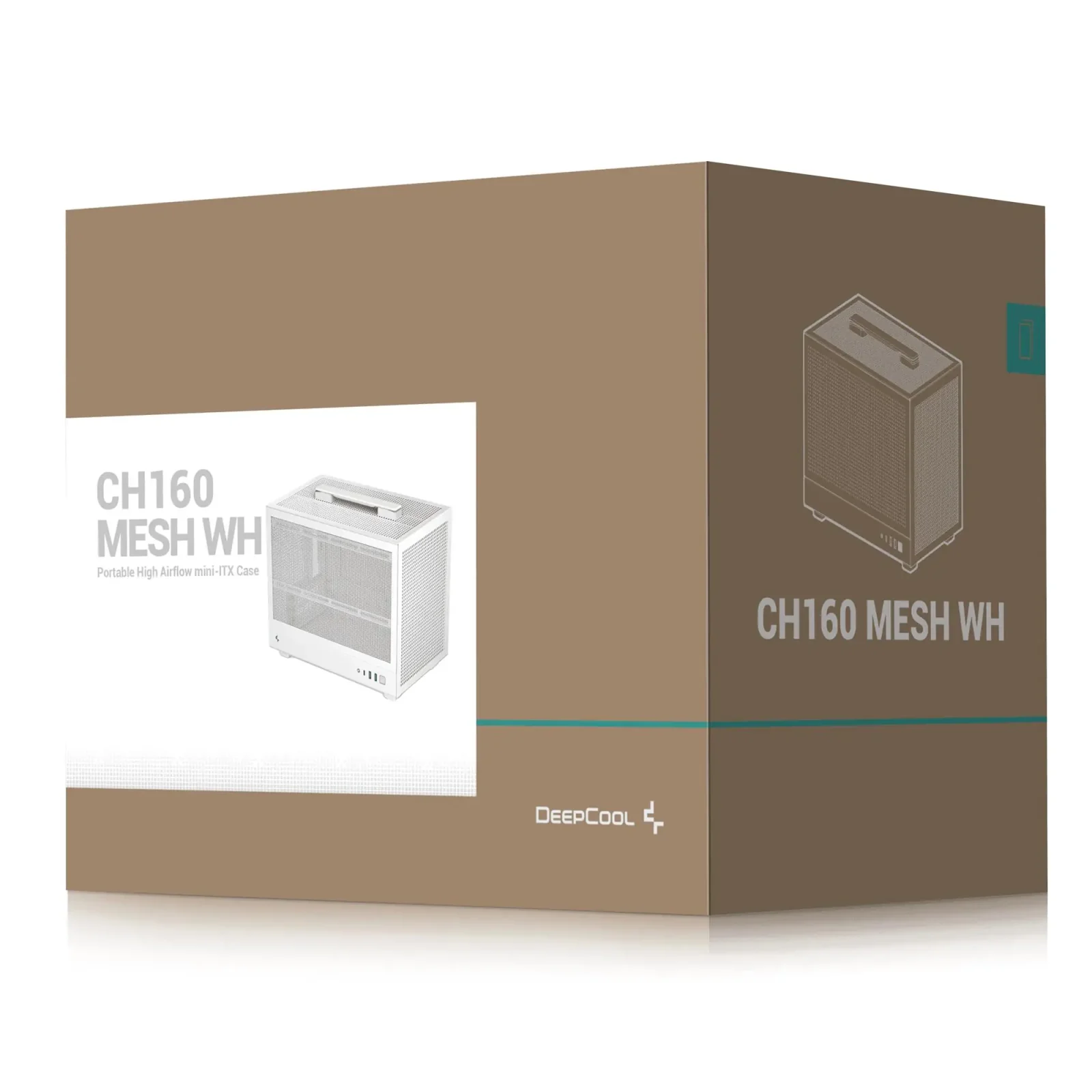 Корпус DeepCool CH160 Mesh White (R-CH160-WHNMI0-G-1) без БП UA