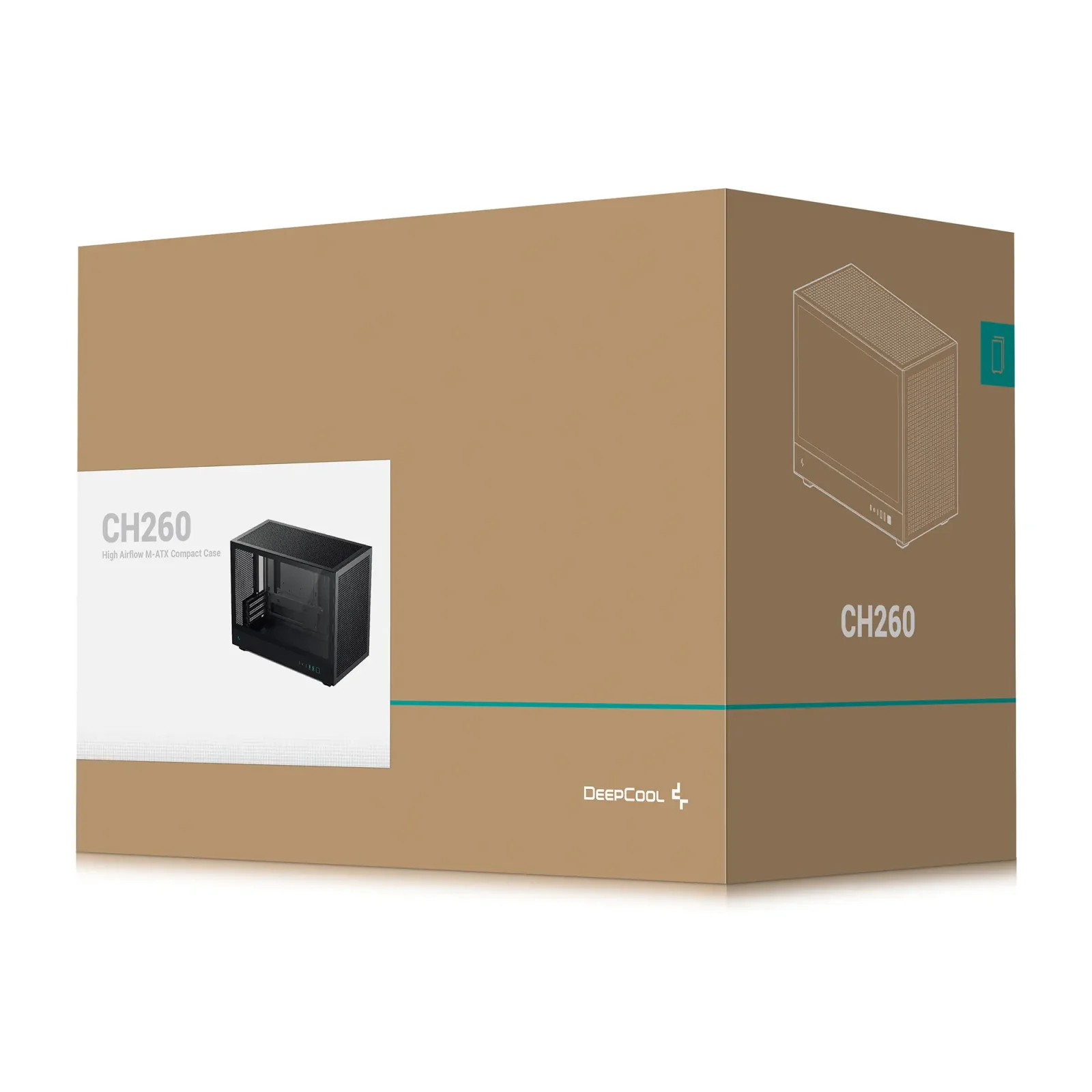 Корпус DeepCool CH260 Black (R-CH260-BKNGM0-G-1) без БЖ UA