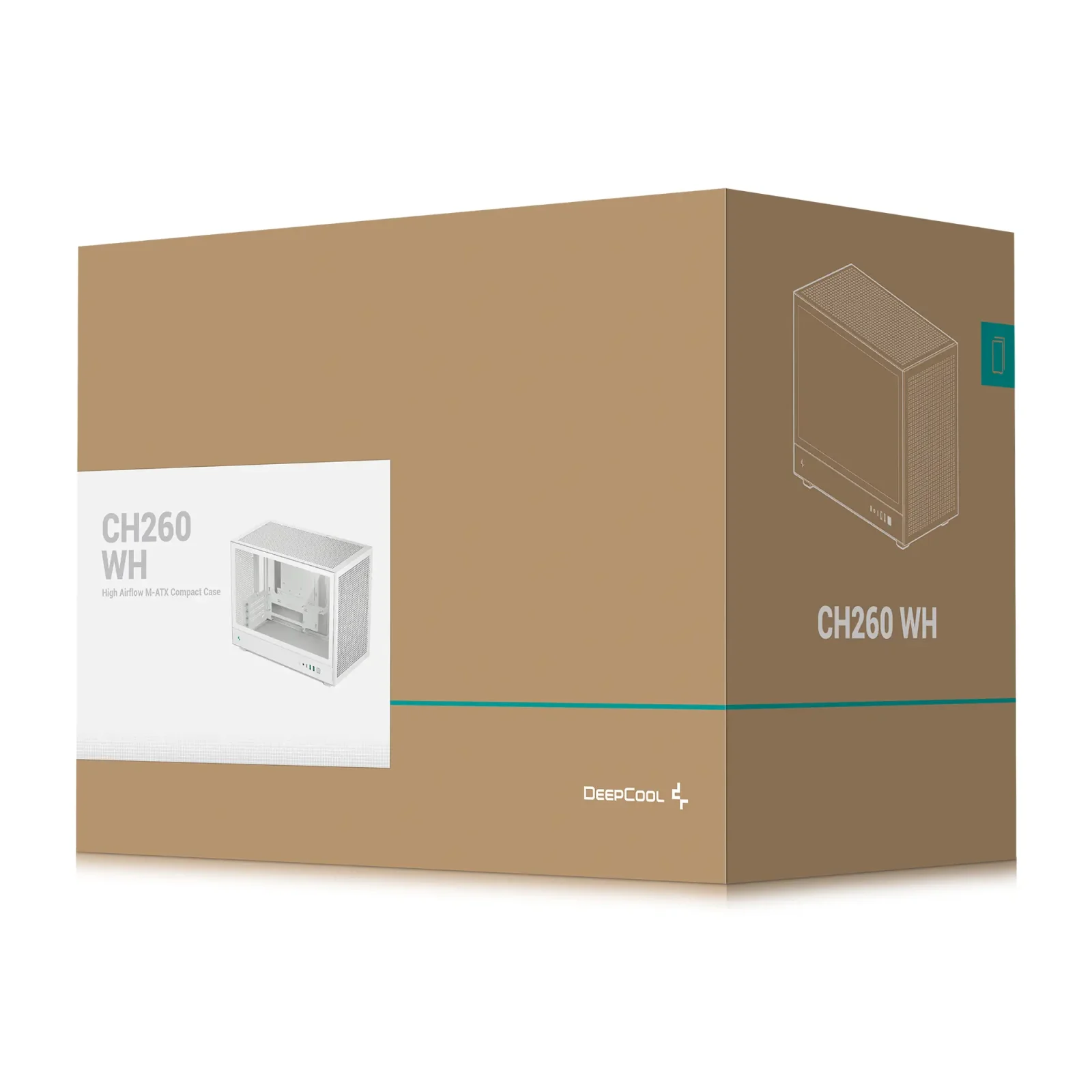 Корпус DeepCool CH260 White (R-CH260-WHNGM0-G-1) без БП UA
