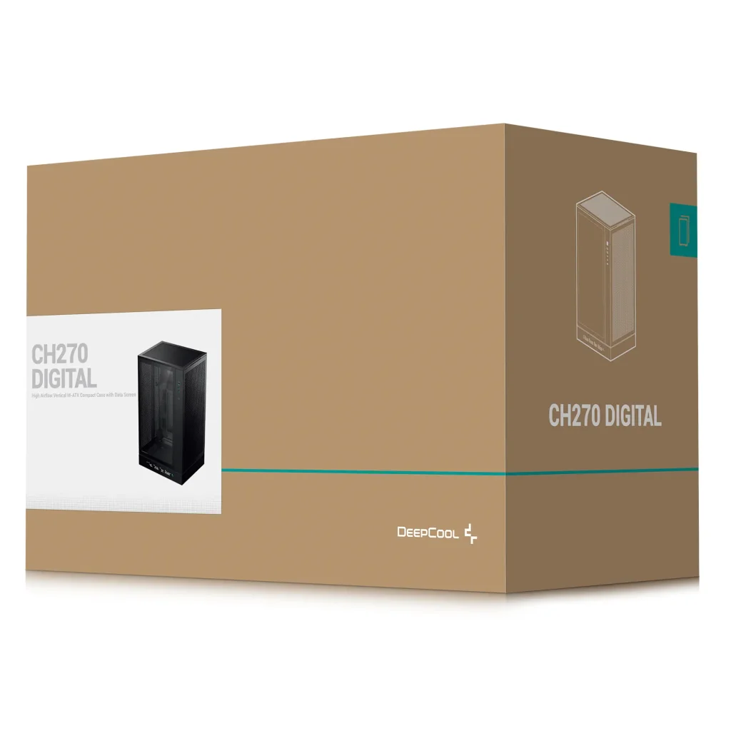 Корпус DeepCool CH270 Digital Black (R-CH270-BKNDM0-G-1) без БЖ UA