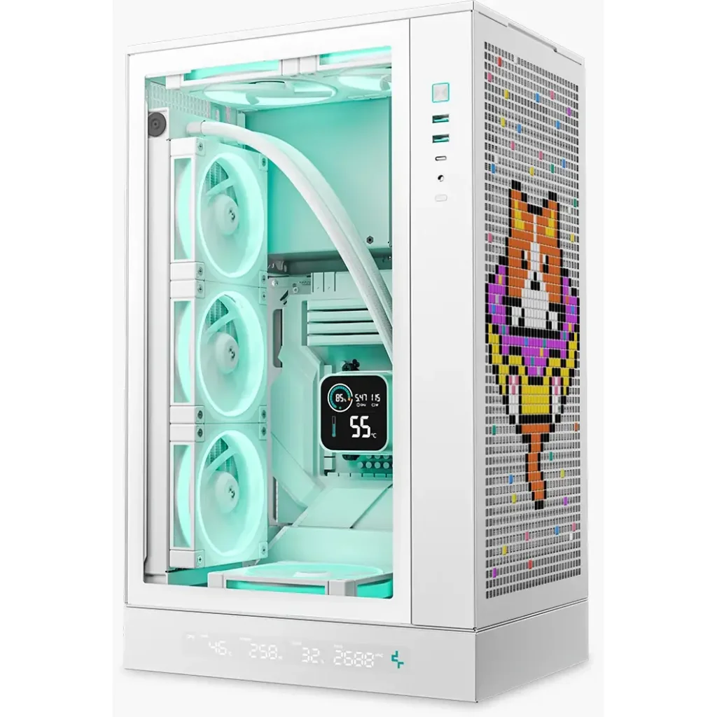 Корпус DeepCool CH270 Digital White (R-CH270-WHNDM0-G-1) без БЖ UA