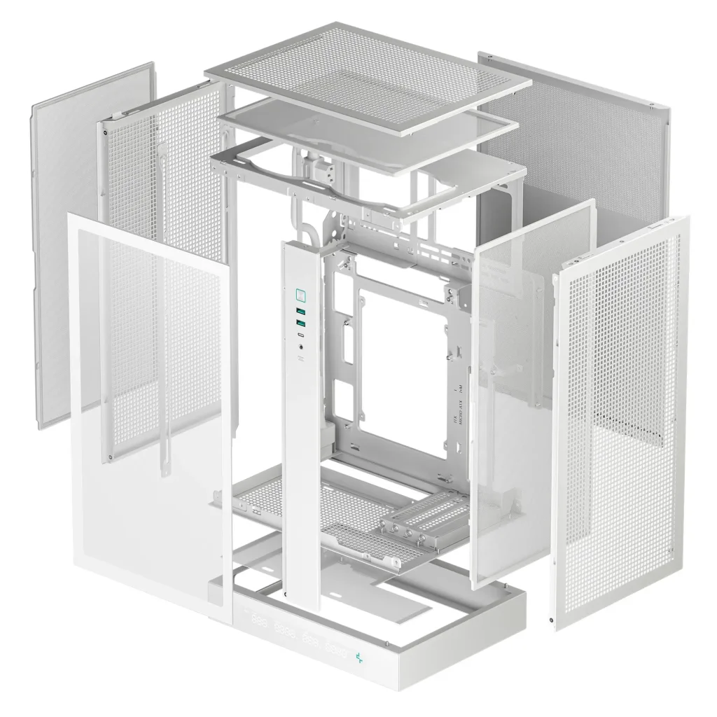 Корпус DeepCool CH270 Digital White (R-CH270-WHNDM0-G-1) без БЖ UA