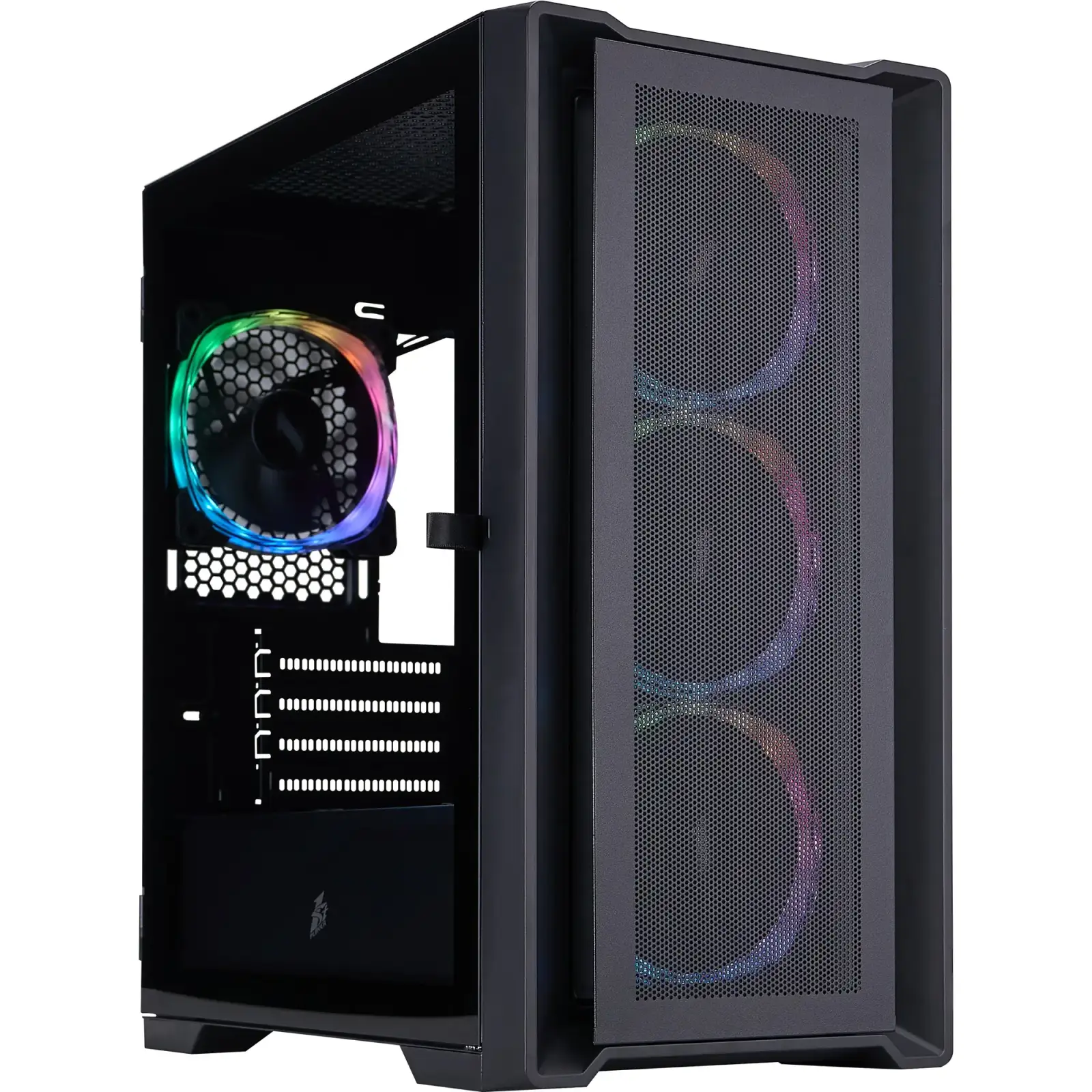 Корпус 1stPlayer T4-BK-4FS7 Black UA