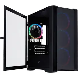 Корпус 1stPlayer T4-G-BK-4FS7 Black UA
