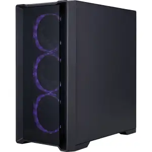 Корпус 1stPlayer T4-G-BK-4FS7 Black UA