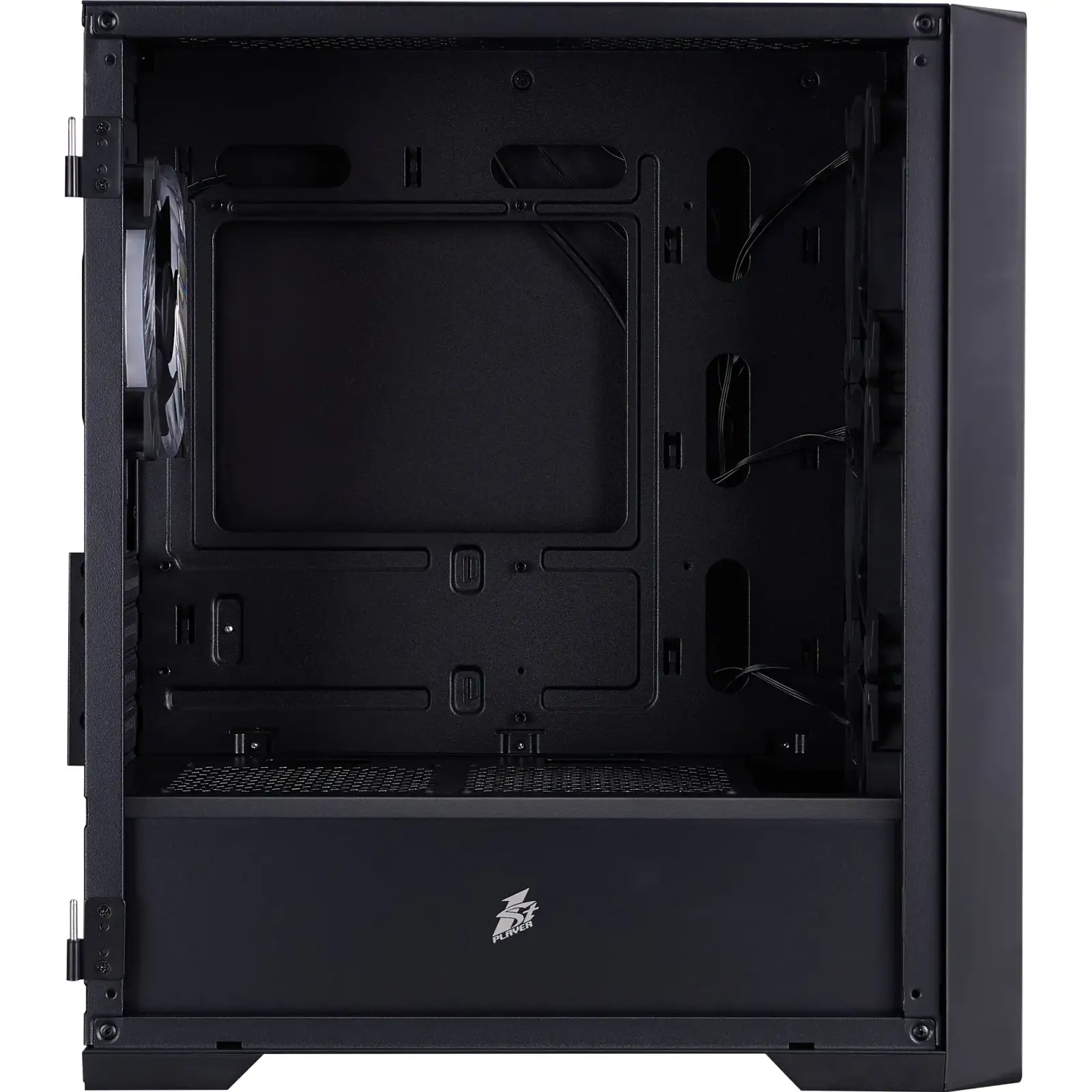 Корпус 1stPlayer T4-G-BK-4FS7 Black UA