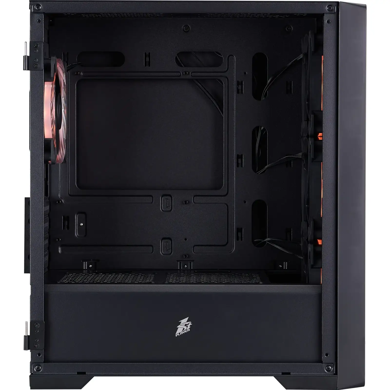 Корпус 1stPlayer T4-G-BK-4FS7 Black UA