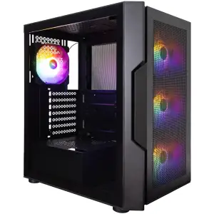 Корпус 1stPlayer T7-P-BK-4F1 Black 750W (T7-P-BK-4F1-PS-750FK-EU) UA
