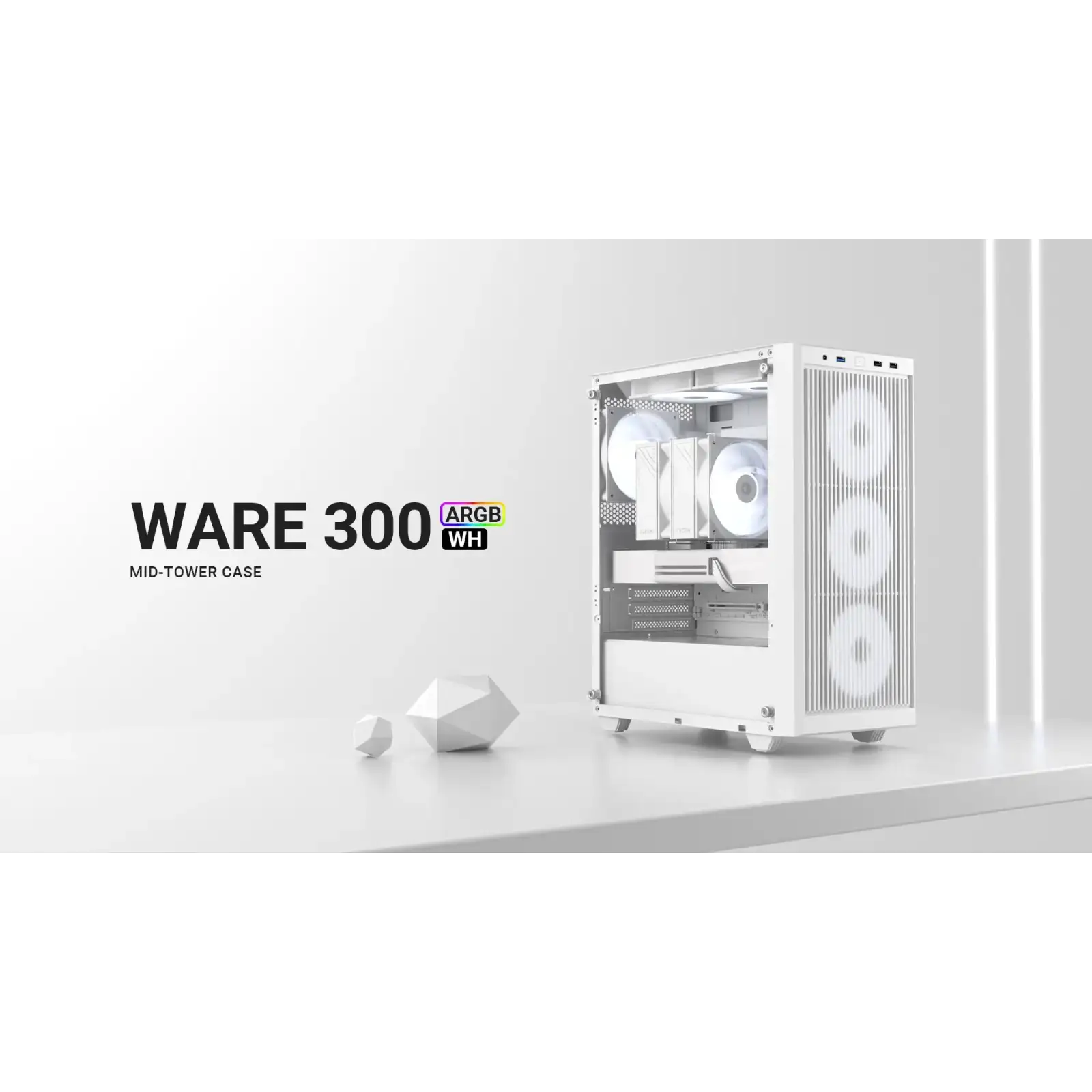 Корпус ID-Cooling Ware 300 ARGB White UA