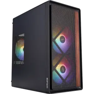 Корпус 1stPlayer WD1-BK-3F1 Black UA