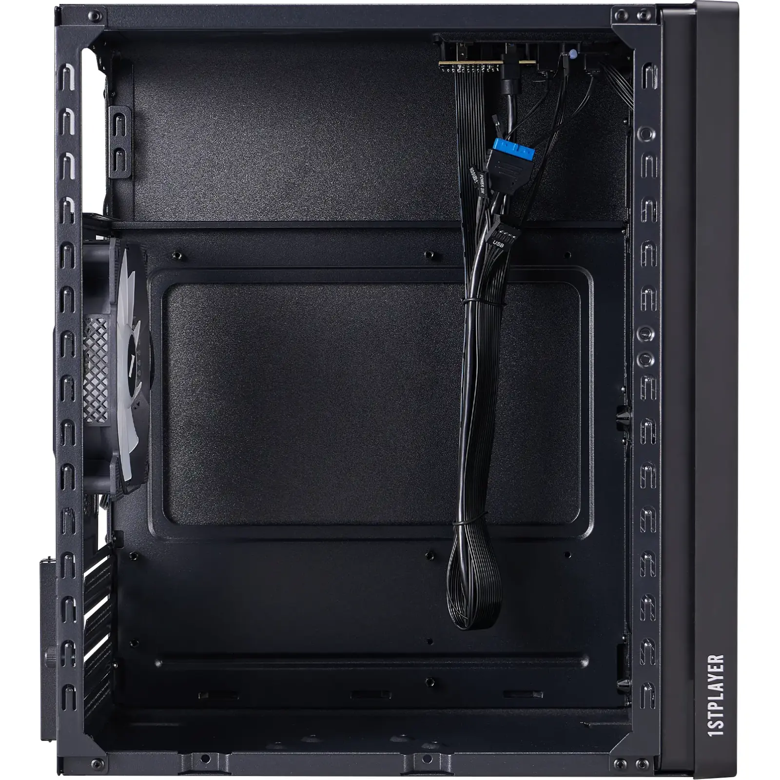 Корпус 1stPlayer WD1-BK-3F1 Black UA