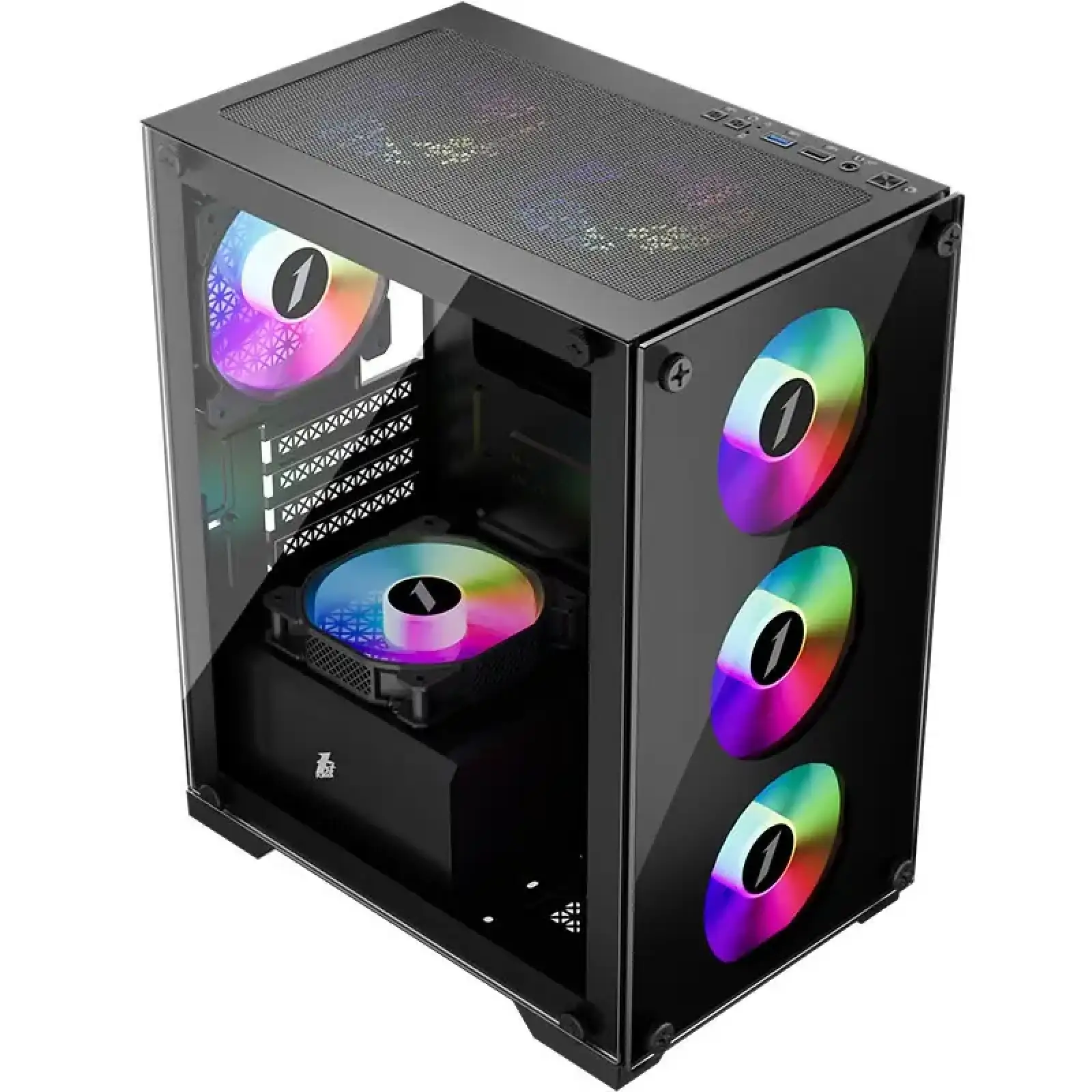 Корпус 1stPlayer X2-M-BK-4F1-PS-600FK-EU Black 600W UA