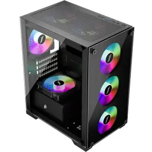 Корпус 1stPlayer X2-M-BK-4F1-PS-600FK-EU Black 600W UA