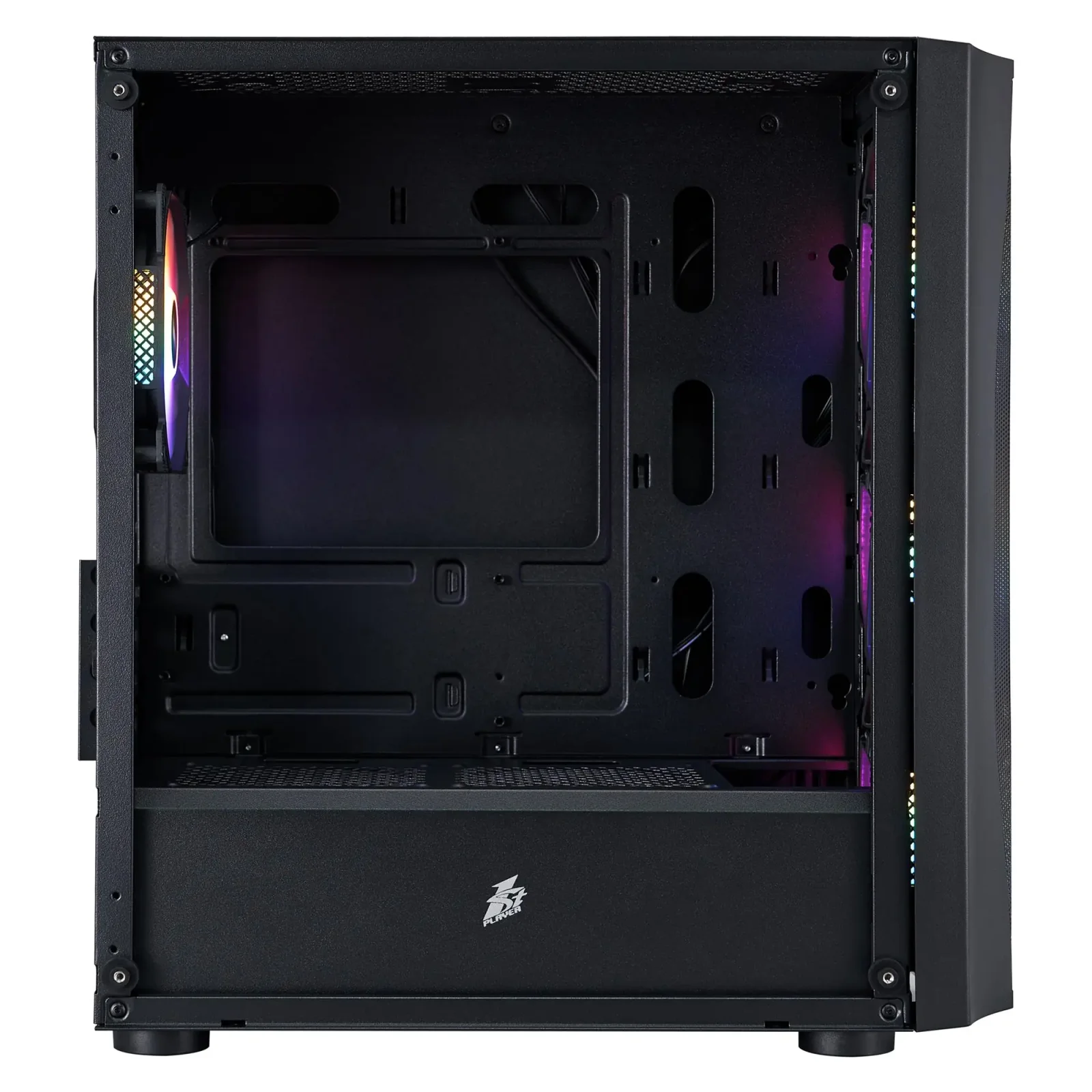 Корпус 1stPlayer X3-M-BK-4F1 Black без БЖ UA