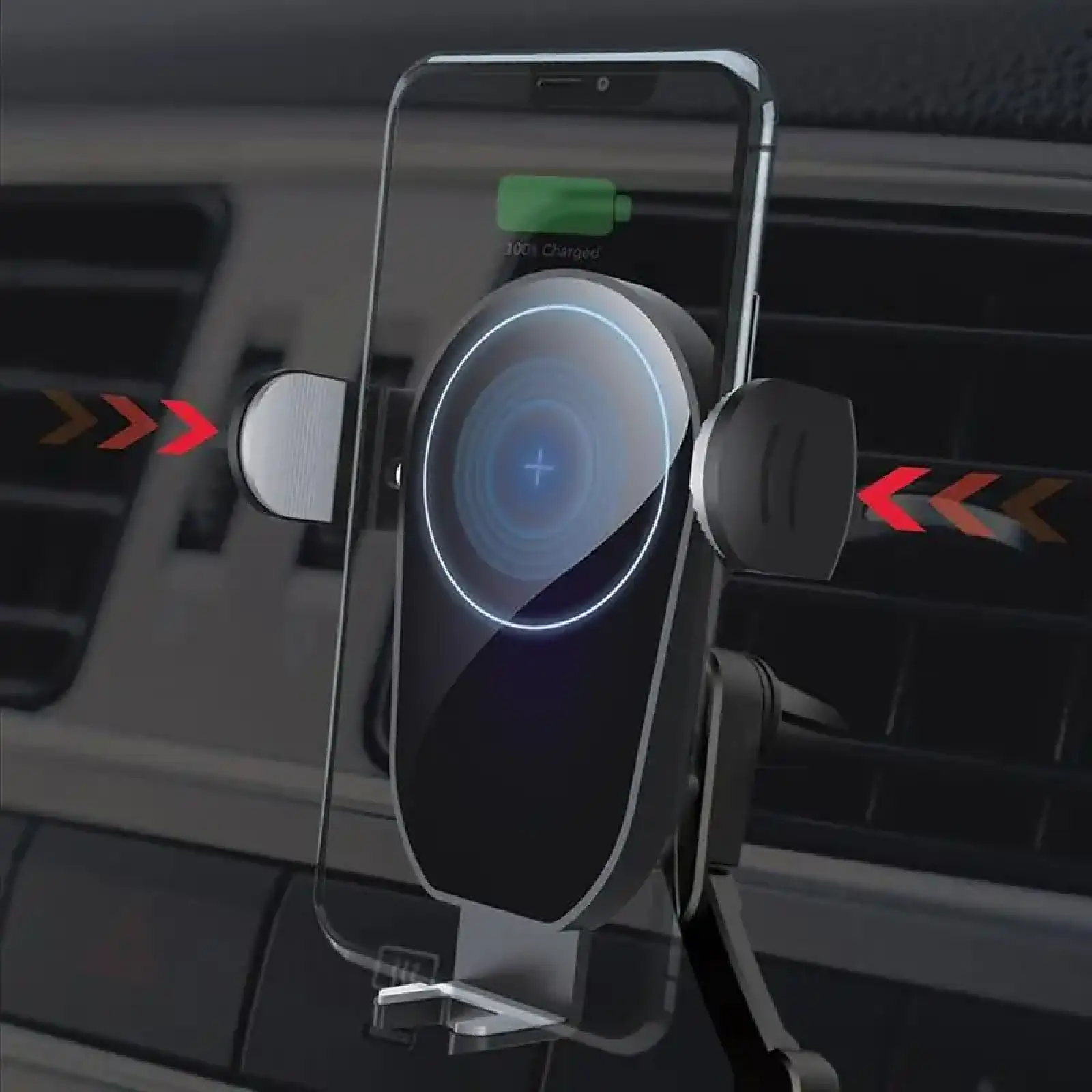 Держатель автомобильный+беспроводное ЗУ ColorWay AutoSense Car Wireless Charger 15W Black (CW-CHAW025Q-BK) UA