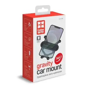 Держатель автомобильный СolorWay Gravity Sensor Holder Black (CW-CHG11-BK) UA