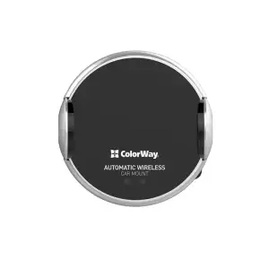 Тримач автомобільний+бездротовий ЗП ColorWay AutoSense Car Wireless Charger 2 15W Black (CW-CHAW036Q-BK) UA