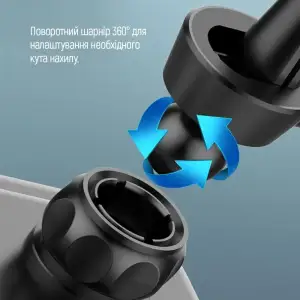 Держатель автомобильный СolorWay Metallic Gravity Holder 3 Black (CW-CHG14-BK) UA