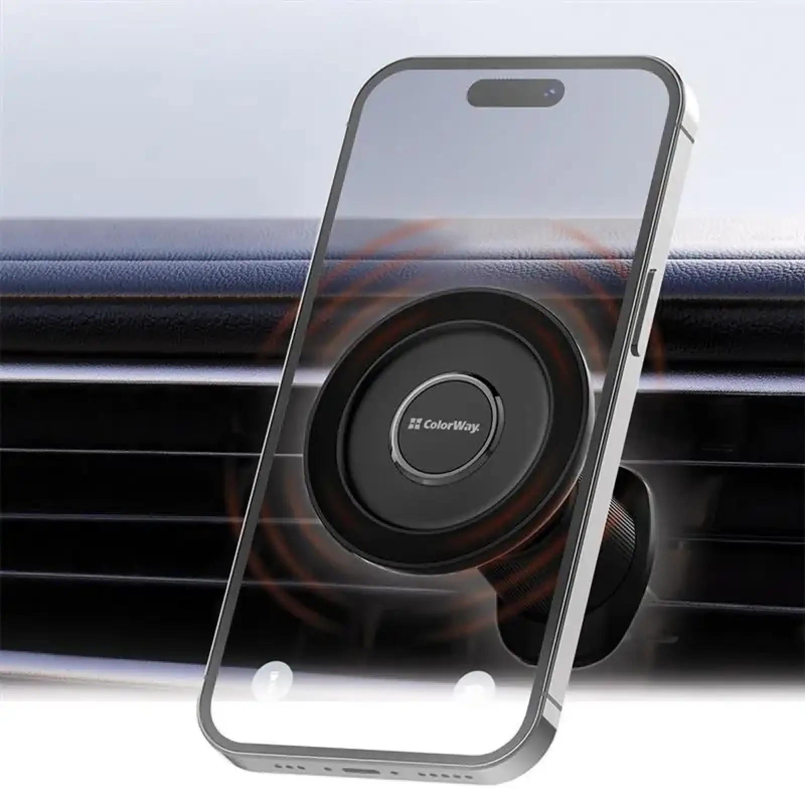 Держатель автомобильный СolorWay магнитный Air Vent-5 Black (CW-CHM15-BK) UA