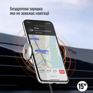 Бездротовий зарядний пристрій ColorWay AutoSense Car Wireless Charger 15W Black (CW-CHAW039Q-BK) UA