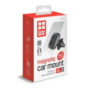 Держатель автомобильный СolorWay магнитный Air Vent-2 Gray (CW-CHM05-GR) UA