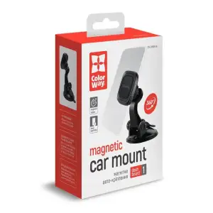 Тримач автомобільний СolorWay магнитний Dashboard-1 Gray (CW-CHM06-GR) UA