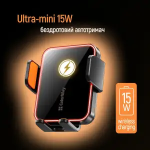 Беспроводное зарядное устройство ColorWay Ultra-mini 15W Black (CW-CHAW069Q-BK) UA