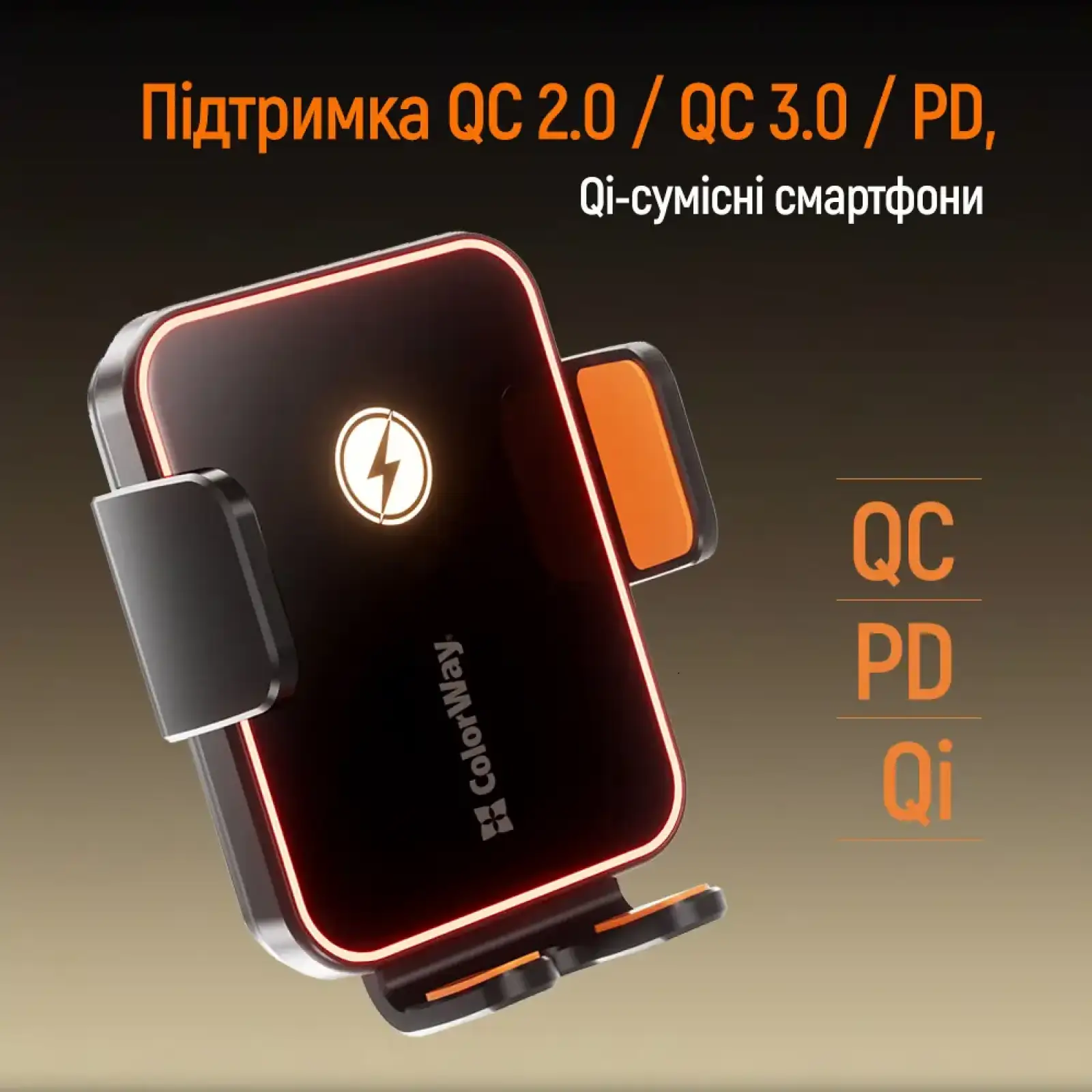 Беспроводное зарядное устройство ColorWay Ultra-mini 15W Black (CW-CHAW069Q-BK) UA