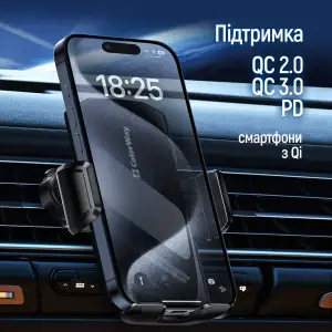 Беспроводное зарядное устройство СolorWay FlameGrip 15W Black (CW-CHAW070Q-BK) UA