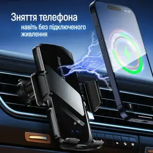 Беспроводное зарядное устройство СolorWay FlameGrip 15W Black (CW-CHAW070Q-BK) UA