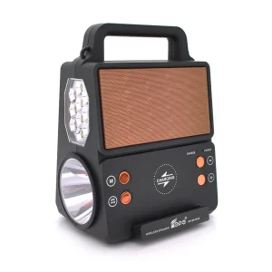 Переносной фонарь Voltronic Kensa FP-05-W-S-L+Solar+Bluetooth колонка, 3 режима, встроенный аккум, корпус прочный пластмасс, кабель 220В, Box (KENSA FP-05-W-S-L/28996) UA